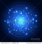 Abstract technology blue background. Vector illustration.