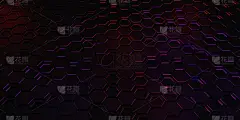 六边形正方形背景技术场景抽象背景3D插图Premium