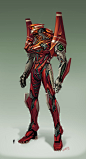 EVA Unit 02 Neon Genesis Evangelion anime fan art mecha wallpaper (#1050410) / Wallbase.cc