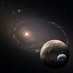 浩瀚宇宙中的地球与小行星46487_星空地球_其它类_图库壁纸_联盟素材