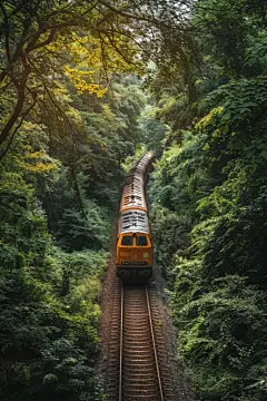 火车厢森林绿林火车图片