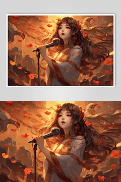 数字艺术时尚美女插画图片-众图网