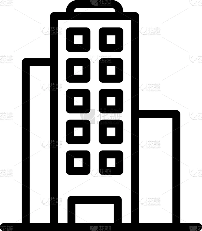isolated construction building icon line素材-花瓣网
