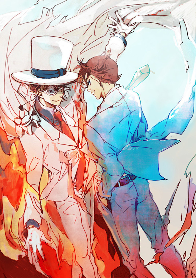 密接距离 #怪盗基德##新一##名侦探柯南##柯南