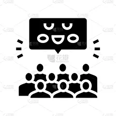 小组活动和事件在儿童图书馆象形符号图标矢量插图