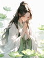 AI咒语分享｜国风佛系女孩