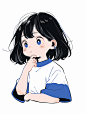 zty5678_a_cute_little_girl_with_black_hair_leaning_on_askateboa_c5c31dbd-7533-44c2-be00-d4b3f69709ba