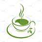 绿色的茶杯子图标