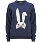 Peter Jensen Women's Rabbit Head Sweatshirt - Navy: Image 01