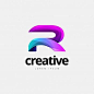 Creative logo of letter r with gradient color Vector | Premium Download