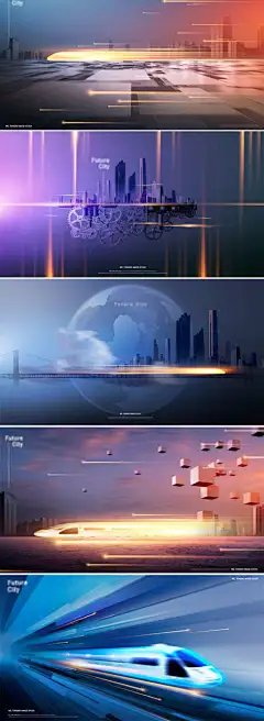 高铁海报-海报,炫光,高铁,城市,建筑,大桥,齿轮,地球