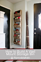 Wall Mount Storage #Tutorial #build #projects #wood #organizing: 