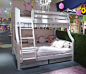 松果儿童家具 SA103X-135*20型号 芬兰松材质儿童床上下床