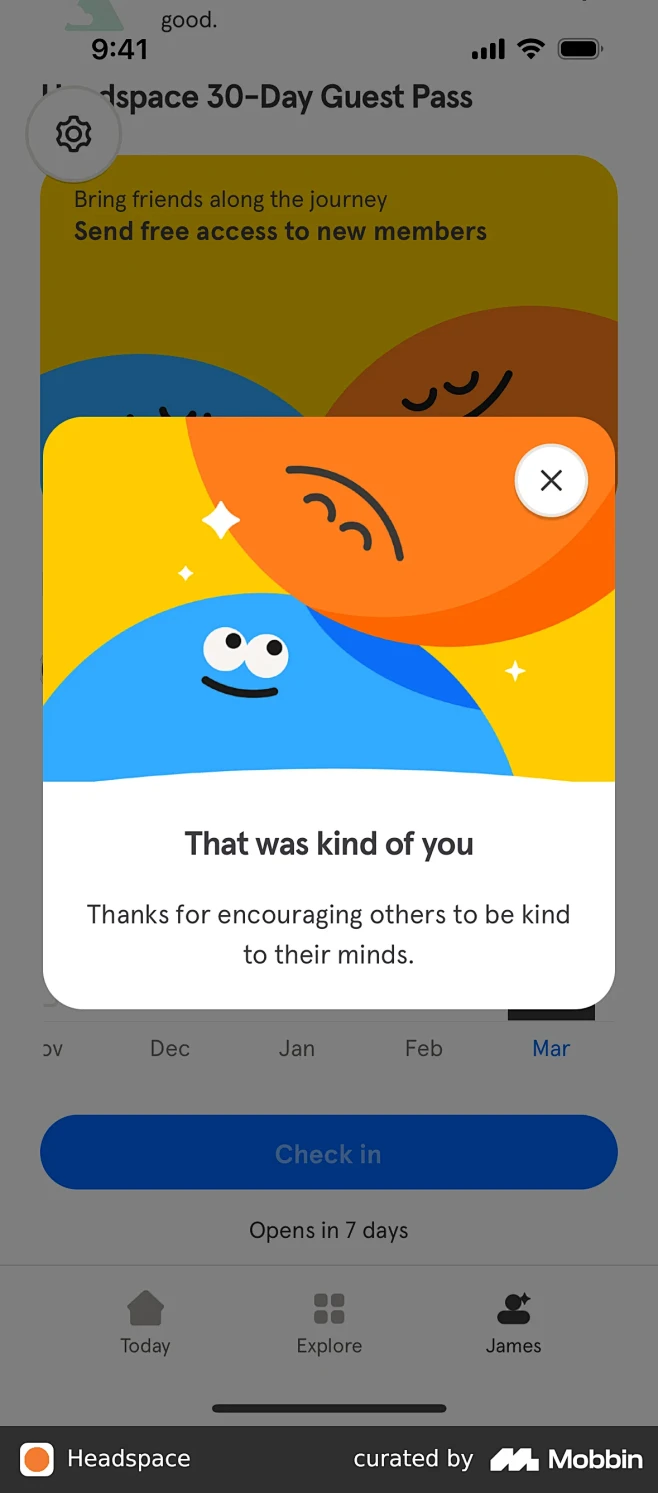 Headspace Referring a friend screen-花瓣网