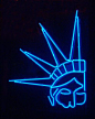 Neon Statue of Lib - neon lo-res by finefoto, via Flickr