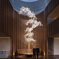 GINGKO B 1120 A in hotel lobby Foyer Contemporary by Andreea Braescu Porcelain and Light Installations