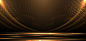 Elegant golden scene diagonal glowing with lighting effect sparkle on black background. Template premium award design. vector