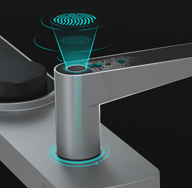 米家榉树智能安全转盘锁 智能指纹锁 门锁...