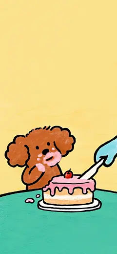 小狗狗 插画壁纸
