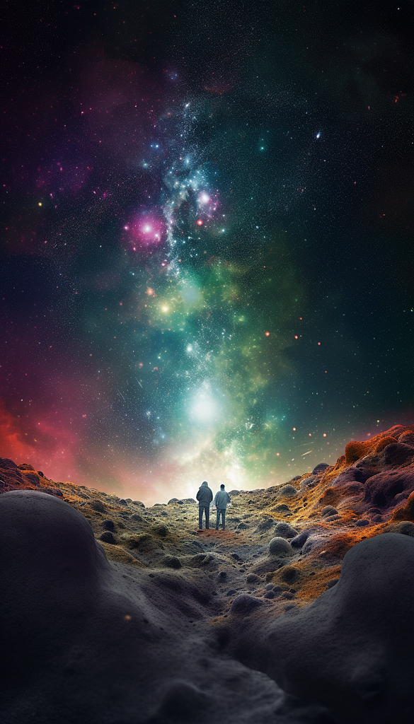 科技科幻太空宇航员插画