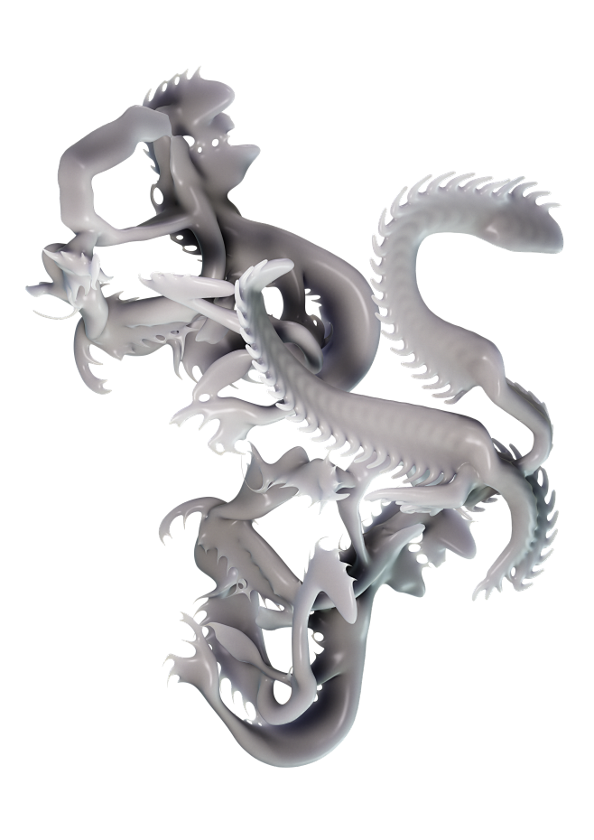 抽象科幻赛博艺术3D金属镀铬液体PNG免...