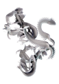 抽象科幻赛博艺术3D金属镀铬液体PNG免扣