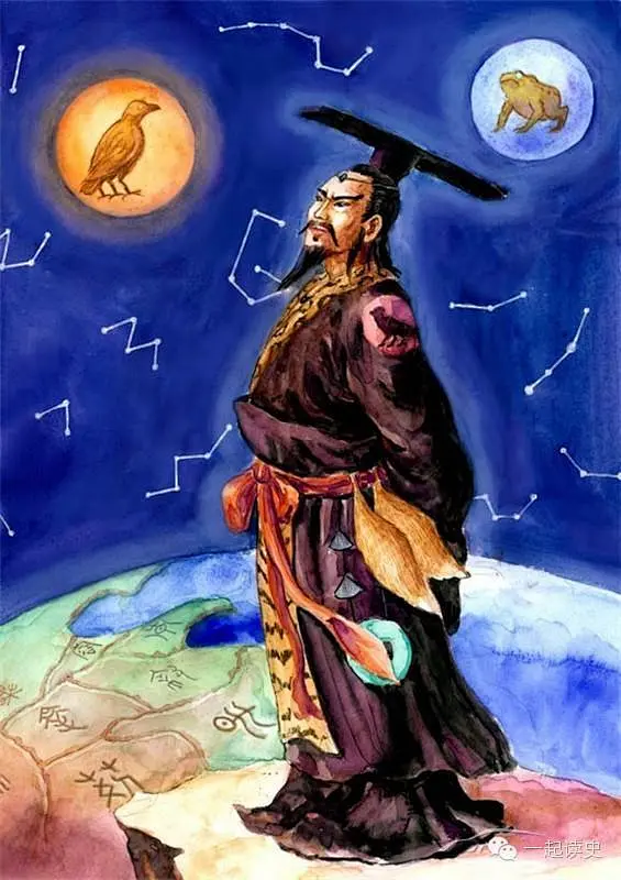 颛顼（读：zhuān xū）分天涧地 相传，颛顼帝本姓姬，轩辕黄帝之孙，十五岁时辅佐少昊，治理九黎地区，二十岁登上帝位，是一位有文治之功的帝王。在位期间创制九州，划定华夏诸邦版图；建立统治机构，定婚姻，制嫁娶，排长幼；禁绝民间巫教，推行天地正道；改革甲历，定下四季和二十四节气，被后人推崇为“历尊”，尊为华夏五帝之一。