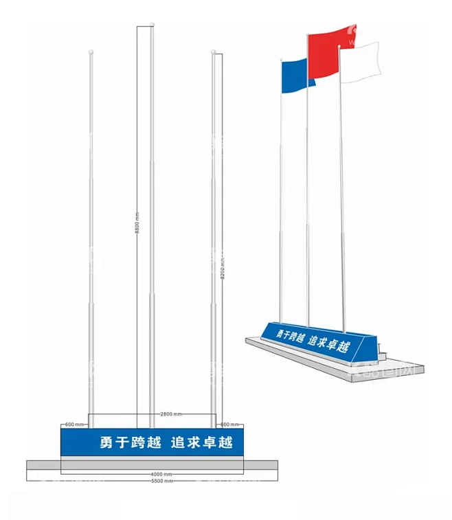 旗台图片 - 源文件下载【酷图网】中国中铁,中国建筑,中国电建,中国交建旗台,旗台,标准旗台,驻点建设,工地旗台,工地,大理石,钛金字,旗杆 ...