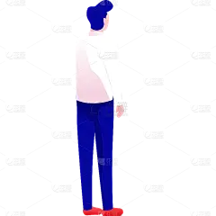 扁平-人物元素-男生