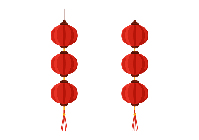 灯笼一串灯笼素材png
