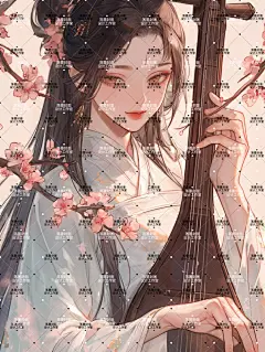 AI版权图古风女741