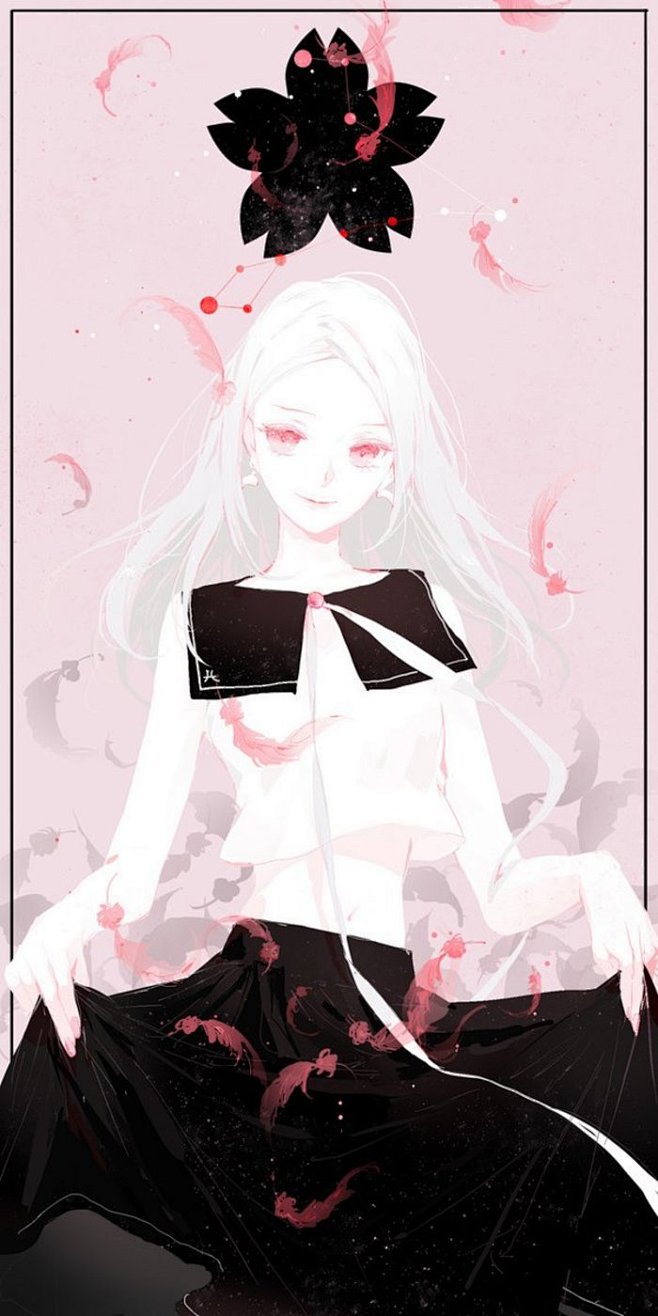 动漫十二星座水瓶座插画