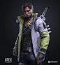 Apex Legends_Crypto, Mansu Kim : Apex legends_Crypto.
I was responsible for modeling and texturing.
Maya,Zbrush and Marvelous Designer for Modeling .
Substance painter for Texturing.
Rendered in Marmoset.
Concept by Hethe Srodwa.
Drone  by Brian Burrell.
