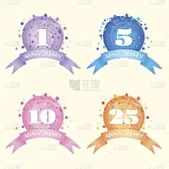 一周年庆典矢量