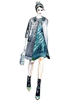 那些大师的手绘服装礼服婚纱设计图