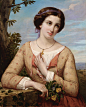 Auguste C harpentier - A young girl with a cross [法国]
