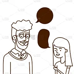 女孩,性格,祖父,对话气泡框,事件,家庭,父母,父亲,沟通,相伴