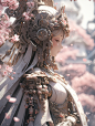 doris7226_A_lovely_mech-like_Sakura_flower_goddess_stands_tall__4810537a-7726-408a-abb9-f9f89e1e1857