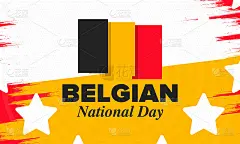 比利时国庆节。比利时独立日。比利时一年一度的节日，于7月21日庆祝。爱国的设计。海报，贺卡，横幅和背