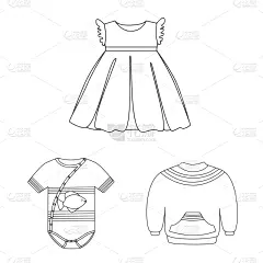 儿童,衣服,标志,可爱的,毛衣,无尾礼服,热,公主,设计,布置