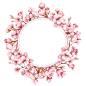 Frame with the cherry blossoms. Watercolor illustration.创意图片素材 - iStock