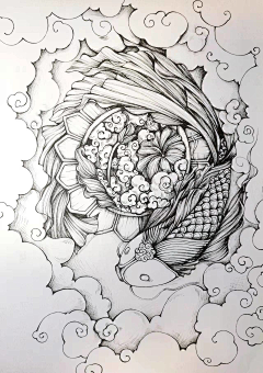开月明采集到插画
