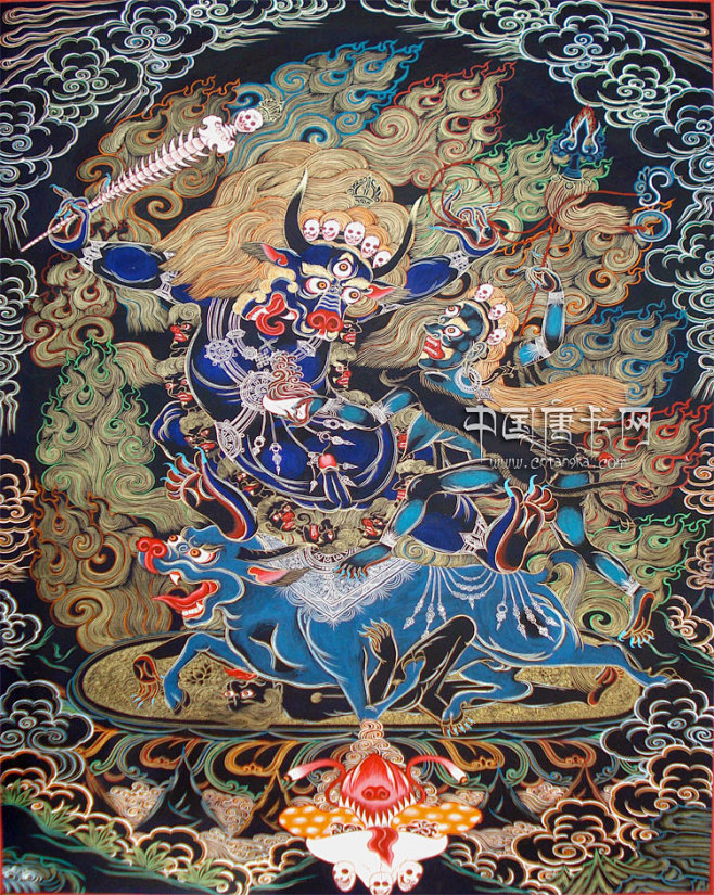 阎魔法王唐卡[000547]_中国唐卡网