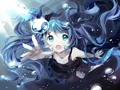#二次元美女# #动漫# #萌# #壁纸# #二次元# #动漫# #动漫少女# #初音# #深海少女#