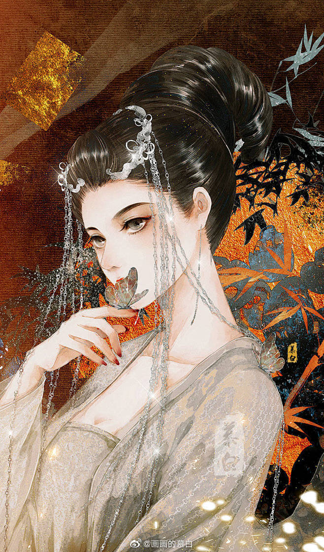 东方风/古风插画/古风少女  lofte.
