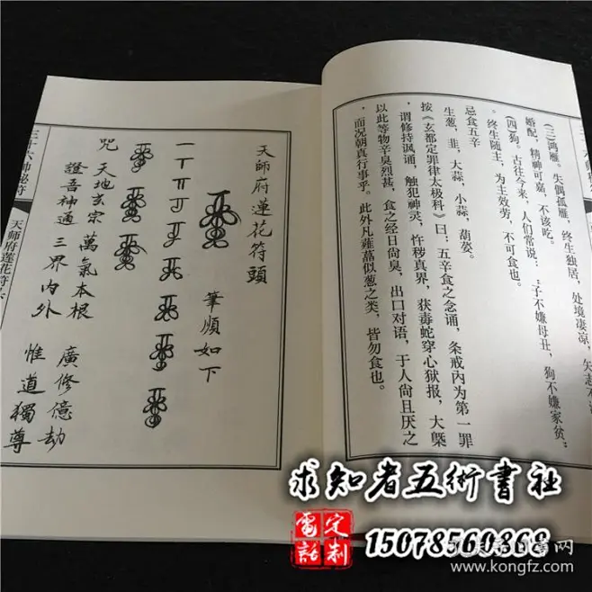 【复印件】〔实拍如图〕天师府《三十六帅秘符》画符秘法 线装古籍手抄本内容：正一天师莲花符.三十六帅画符程序 天师五雷符头天师符秘讳字三十六帅符 ...