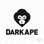 Dark Ape : Wild gorilla logo design in black color and only the face. Key wors: animal logo, mascot, monkey, primate, monkey logo, wild, gorilla logo, chimpanzee, angry gorilla, angry ape, black ape, ape logo, tropical, black monkey, black gorilla, ape ma