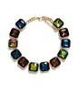 Image 1 of TRICOLOUR NECKLACE WITH SQUARE CUT CRYSTAL STONES from Zara 