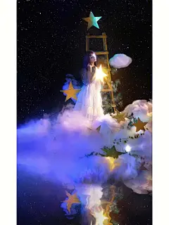 “坠入梵高的星月夜里。”治愈系壁纸