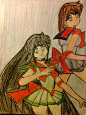 Sailor Aries and Sailor Taurus by 0Tenshi